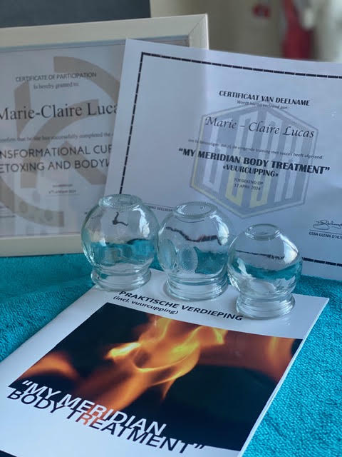 Certificaat My Meridian Body Treatment met vuurcupping en glazen cups